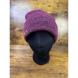 Rayli Unisex Mens Womans Pink Beanie Soft Sherpa Fur Lined Winter Hat One Size